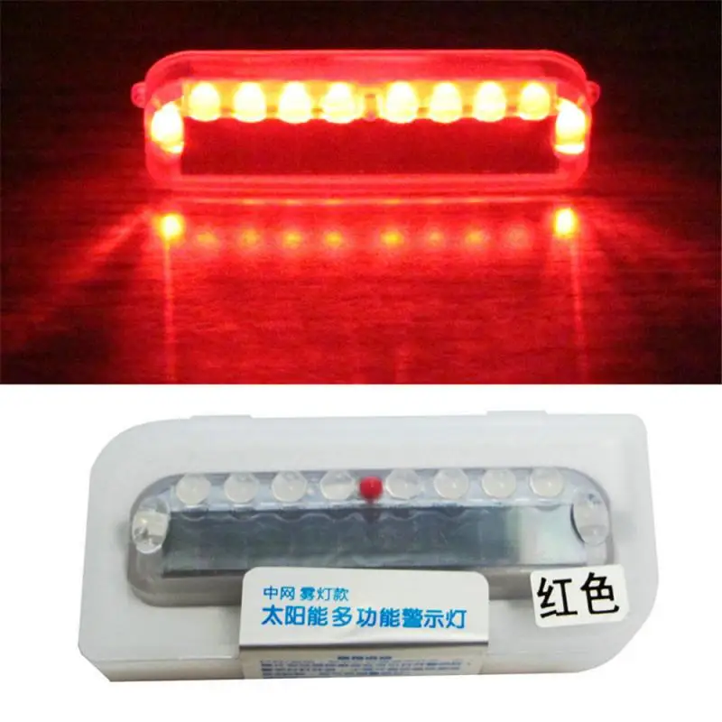 

Warning Light Bicycle Light Motorcycle Light Stickers Waterproof LED Tail Light Solar Charge Mountain Bike Tail Light Safety