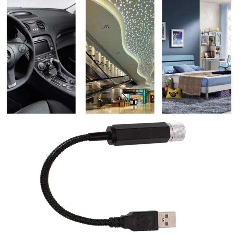 

P82B Car USB Star Beautiful Ceiling Light Starry Sky Projection Decor Lamp Roof Night Lights Protable Romantic Atmosphere