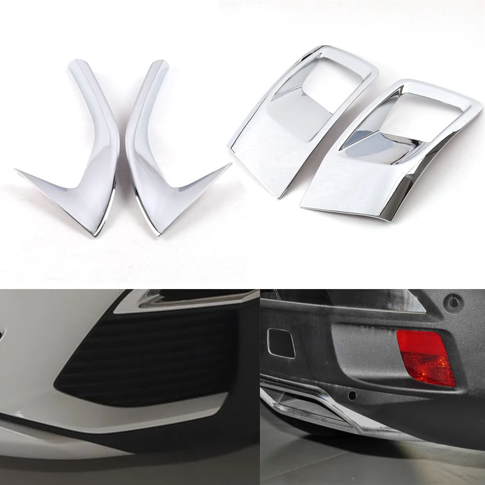 Спереди и сзади туман светильник брови рамки чехол для Peugeot 3008 3008GT 2017 2018 2019 2020