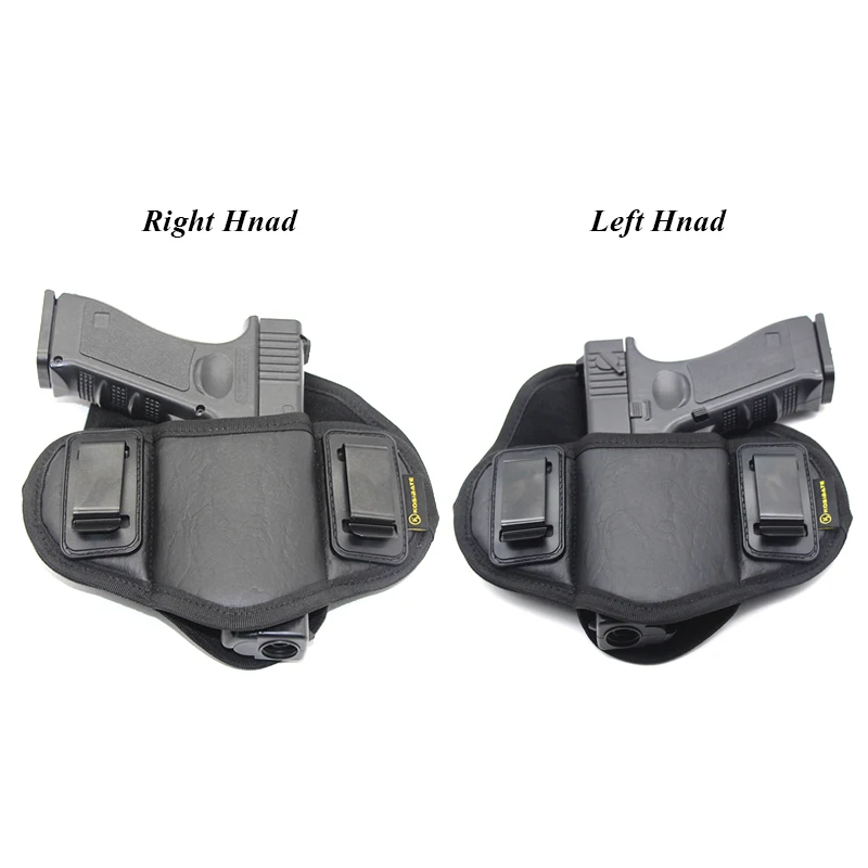 

PU Leather Gun Holster IWB Concealed Tactical Pistol Holster for Glock 17 19 Beretta M92 1911 P226 Hunting Handgun Belt Pouch