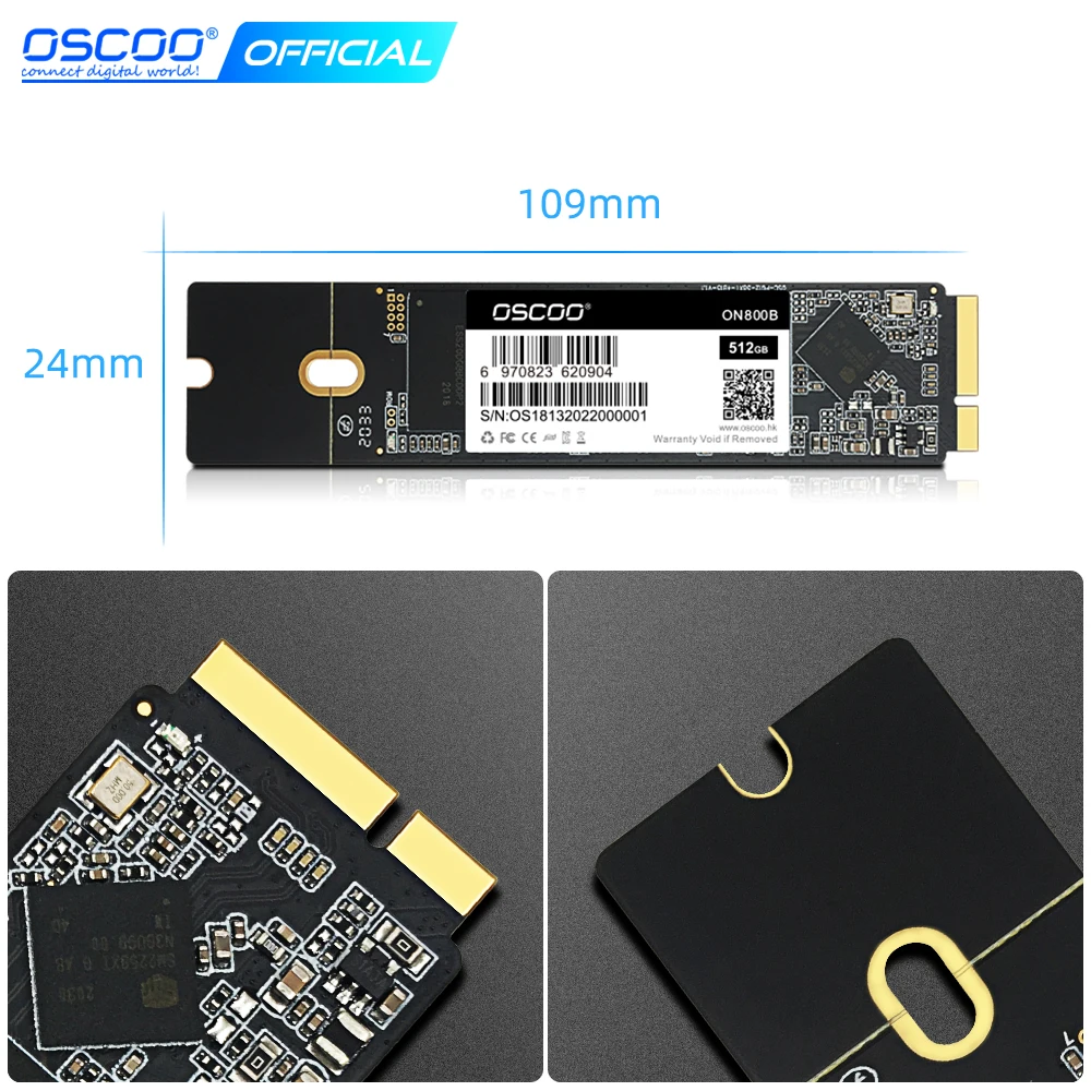 Твердотельный накопитель Oscoo 256 гб 512 ТБ для 2012 Macbook Air A1465 A1466 Pro A1398 A1425 Apple macbook