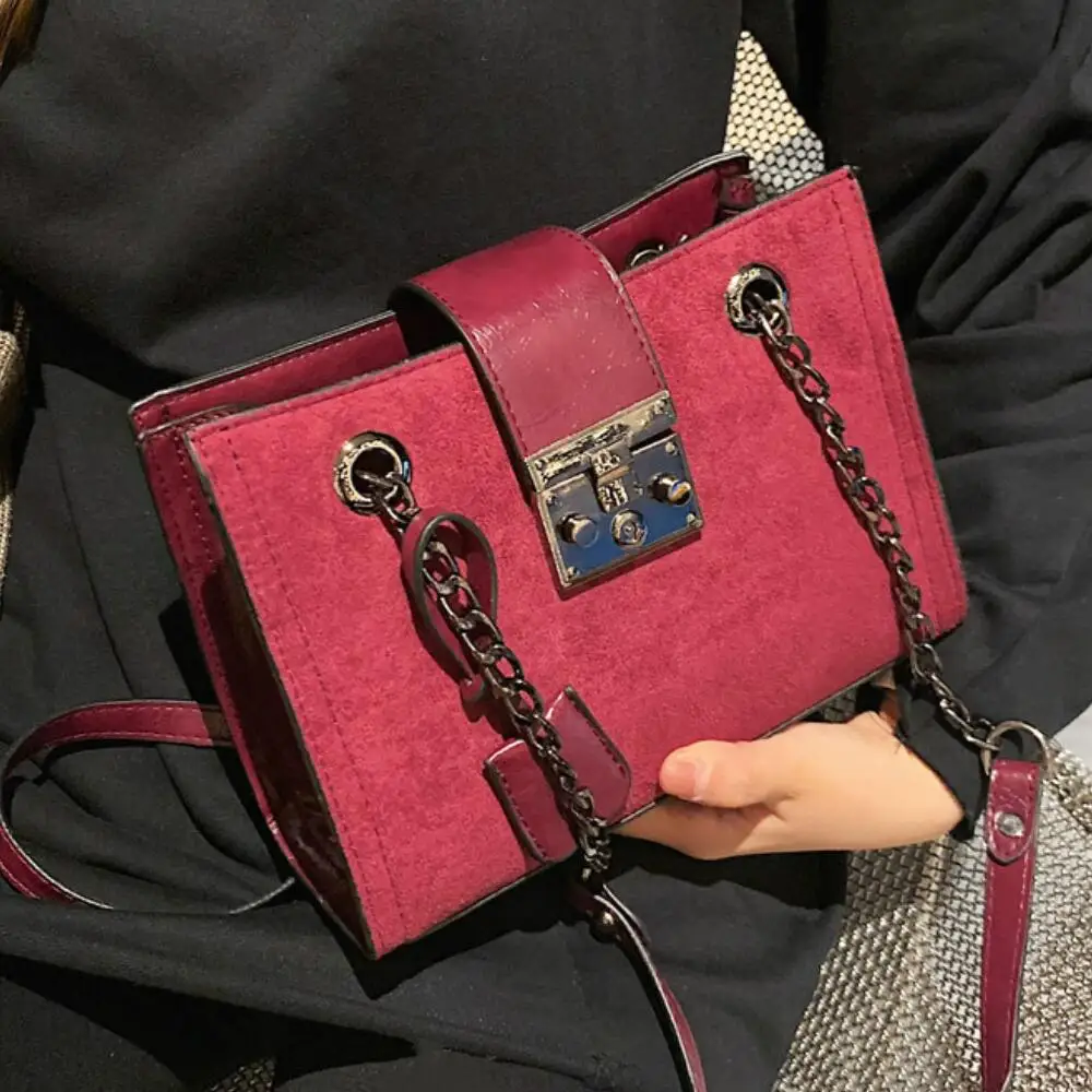 

Vintage Square Tote bag 2020 Fashion New High quality Matte PU Leather Women's Designer Handbag Chain Shoulder Messenger Bag