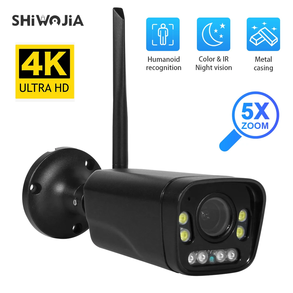 

8MP H.265 IP Camera 5X Optical Zoom Human Detection Tracking WIFI Bullet Camera 4K HD Outdoor Infrared Night Vision Camera CCTV