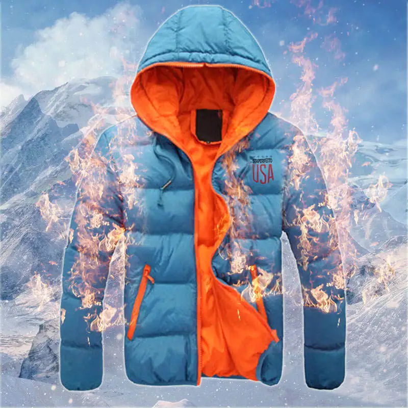 Мужская Повседневная парка с капюшоном зимняя мужская модная Лоскутная