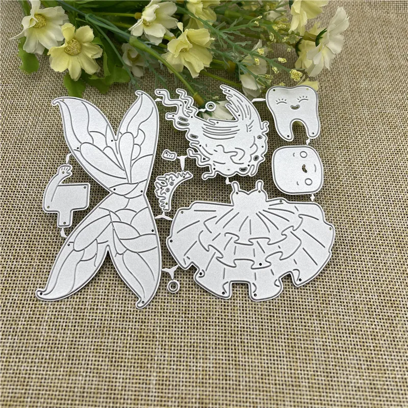 

Wings girls Metal Cutting die keychain shaker Heart Paper Key Chain Scrapbook Paper Craft Card Punch Art Knife Cutter