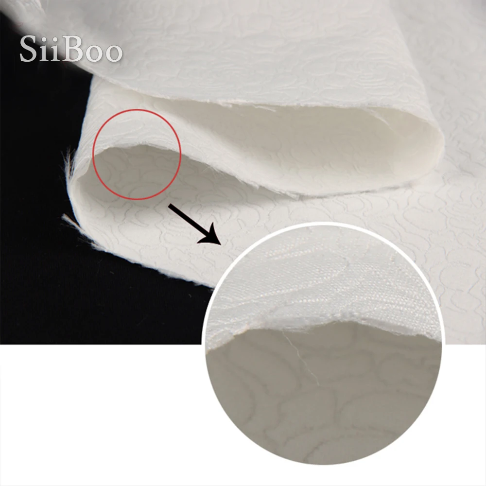 Американский стиль белый цветочный жаккард мягкая ткань для платья пальто