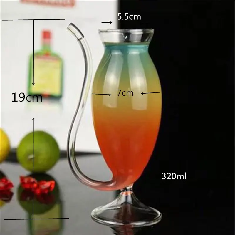 Творческий Кубок стеклянная кружка с соломинкой Для холодного напитка для