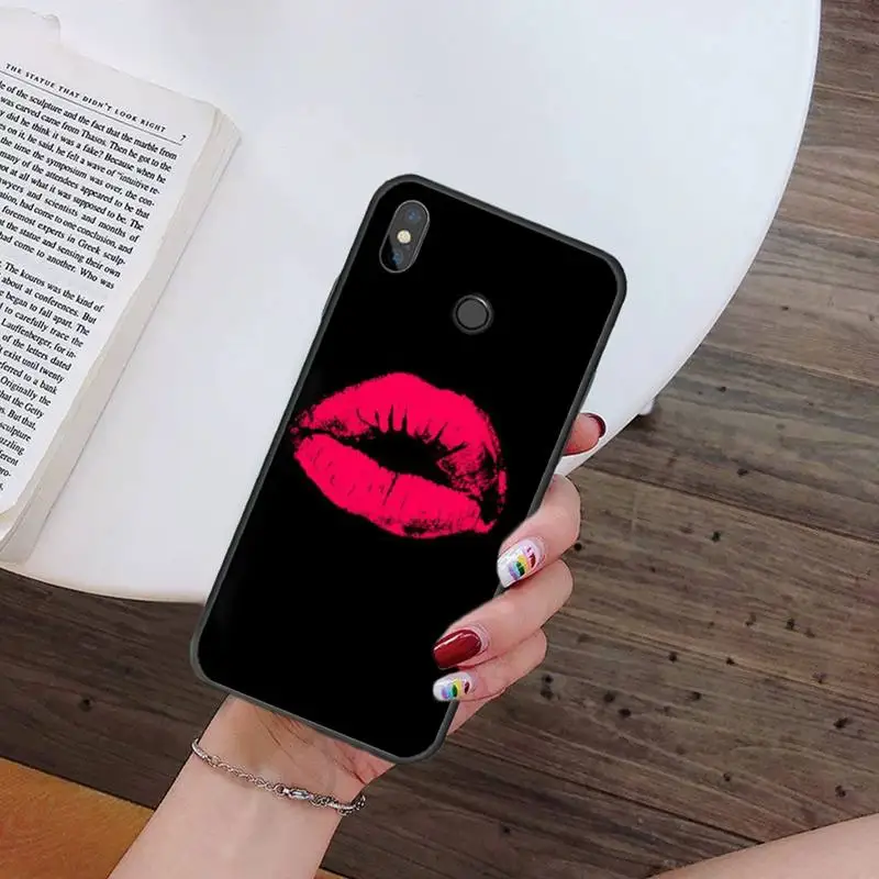 

Sexy Lip print Phone Case For Xiaomi Redmi 7 9t 9se k20 mi8 max3 lite 9 note 8 9s 10 pro Soft Silicone Shell Cover Funda