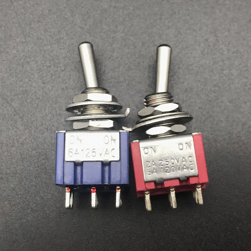 12 шт мини 2 Way тумблер Электрогитары переключатель басов 6Pin гитары переменного