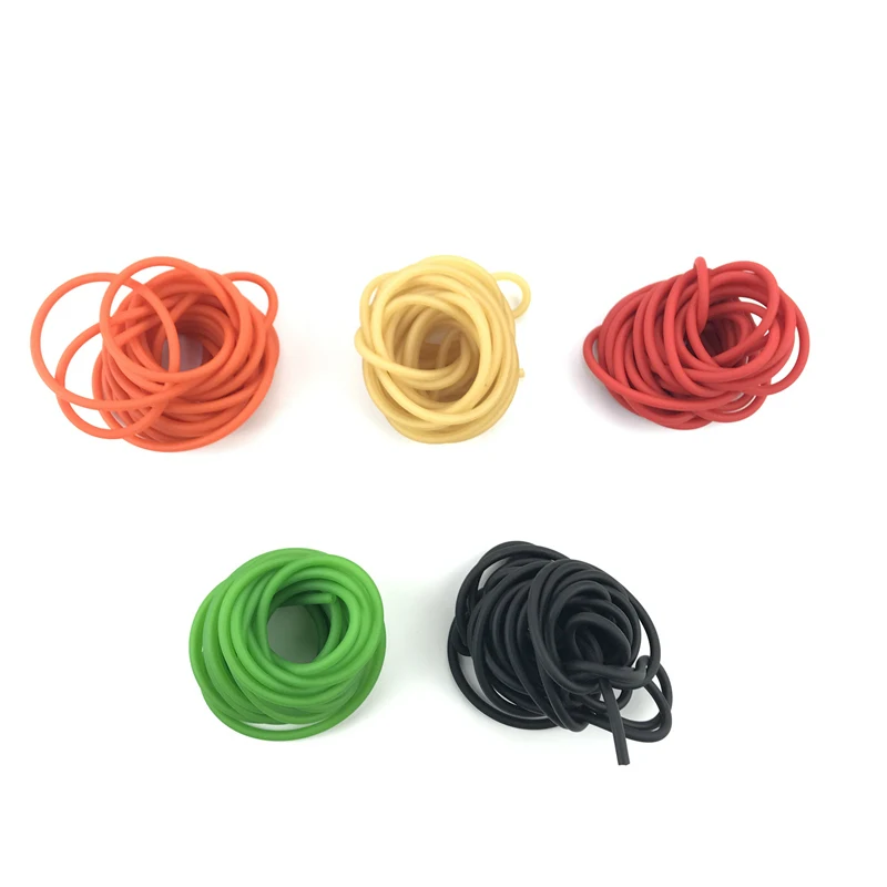 

Rubber Tube 0.5-5M Five Colors Natural Latex Slingshots For Hunting Shooting 2X5mm Diameter High Elastic Tubing Band Accessories