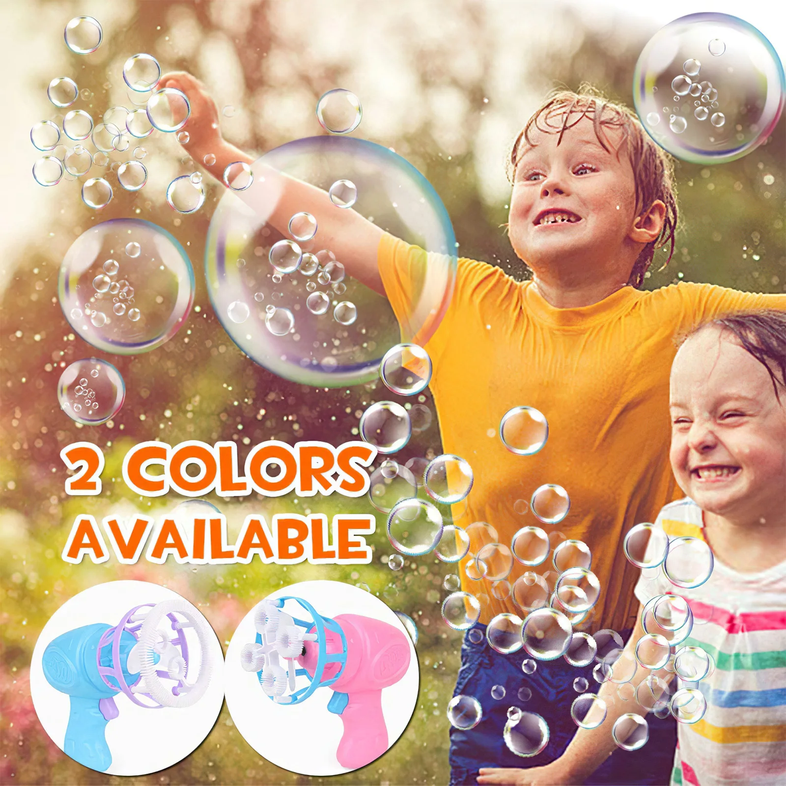 

Summer Funny Magic Bubble Blower Machine Electric Automatic Bubble Maker Gun With Mini Fan Kids Outdoor Toys Wedding Supplies