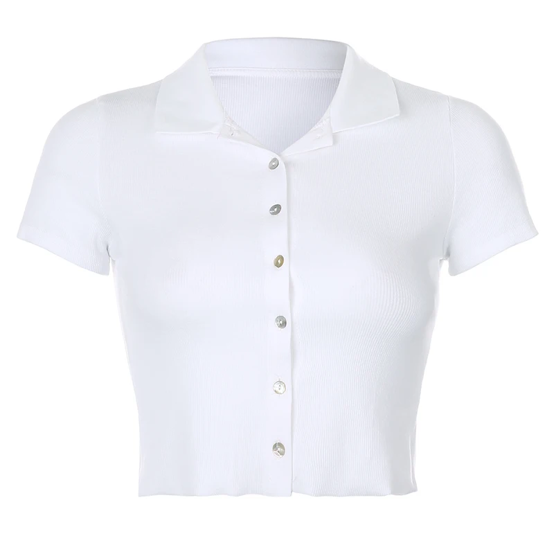 

Elegant Shirt Sexy Button Vintage Blouse Turn Down Collar Office Ladies Shirt Female Casual M210