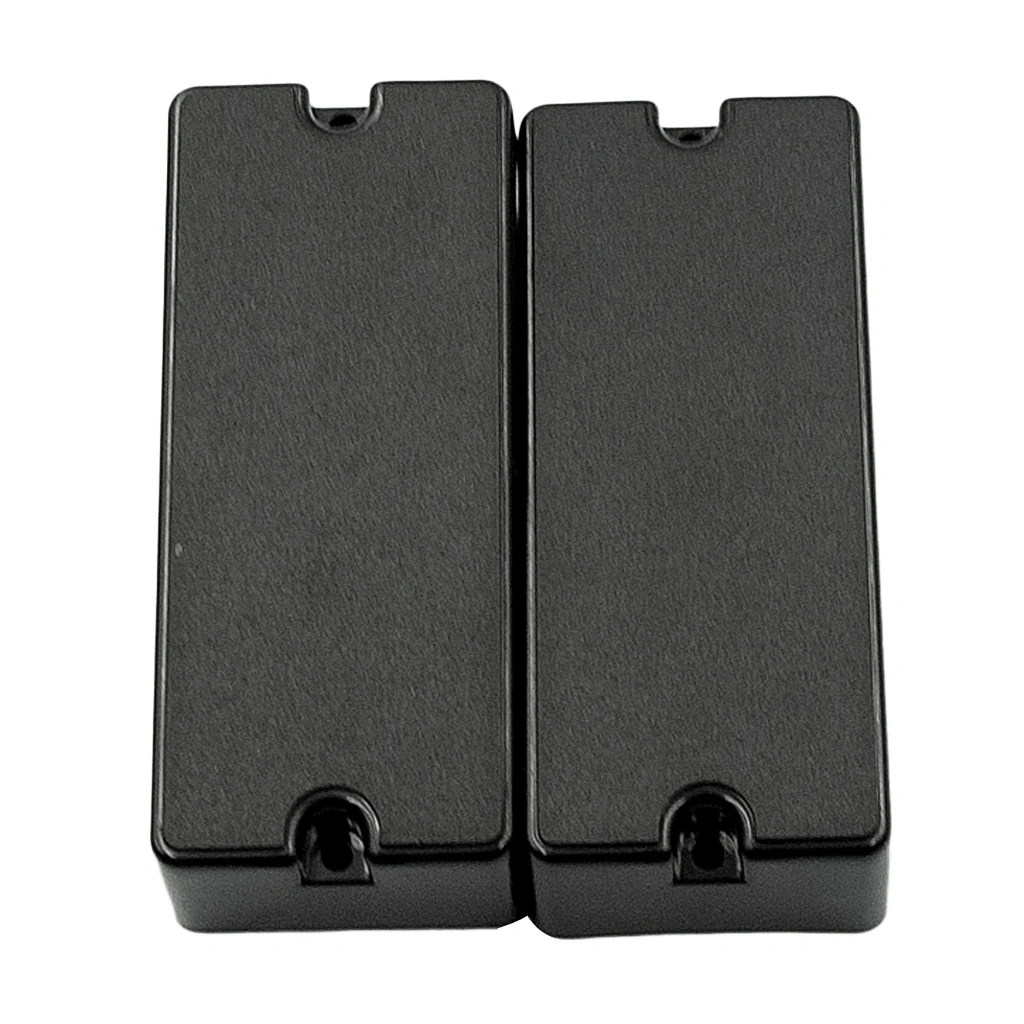 Pack of 2 Open 4 String Bass Pickups Wired Soap Bar Style Musical Instrument Accessory Black | Guitar Parts & Accessories