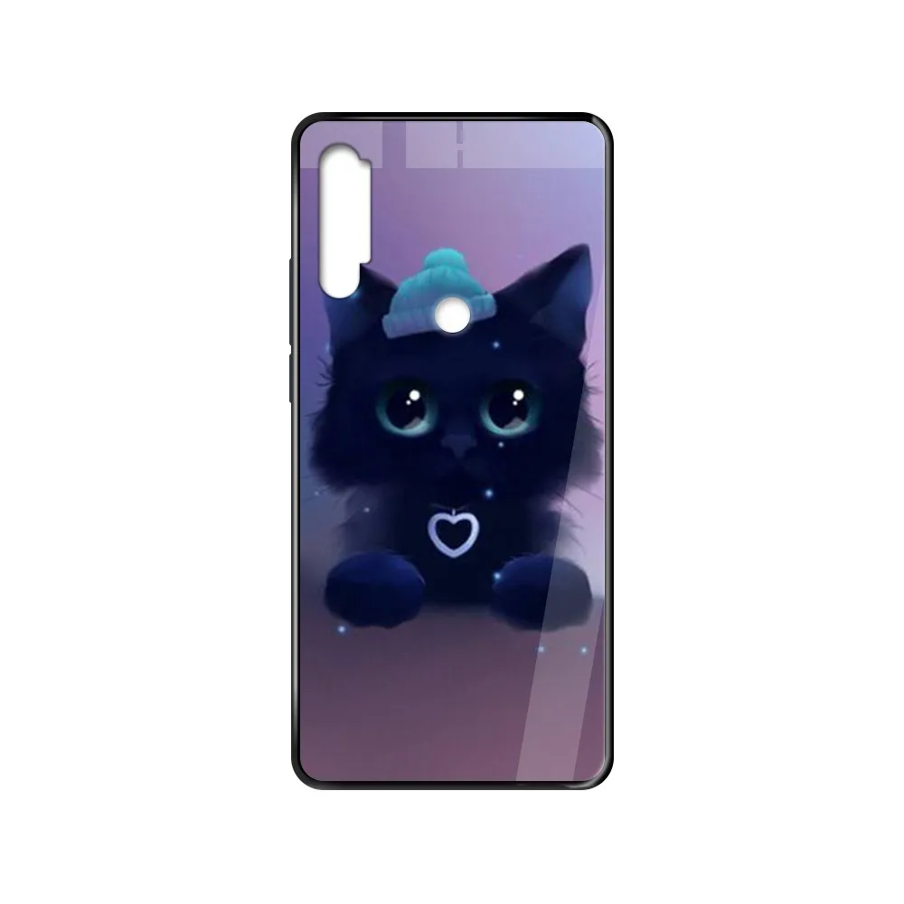 Милый мультяшный чехол cat trend для мобильного телефона черный Xiaomi Redmi Note S2 3 4 5 6 7 8 K20 A