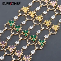 gufeather m1082jewelry accessoriespass reachnickel free18k gold platedcopperzirconsdiy pendantsjewelry making6pcslot