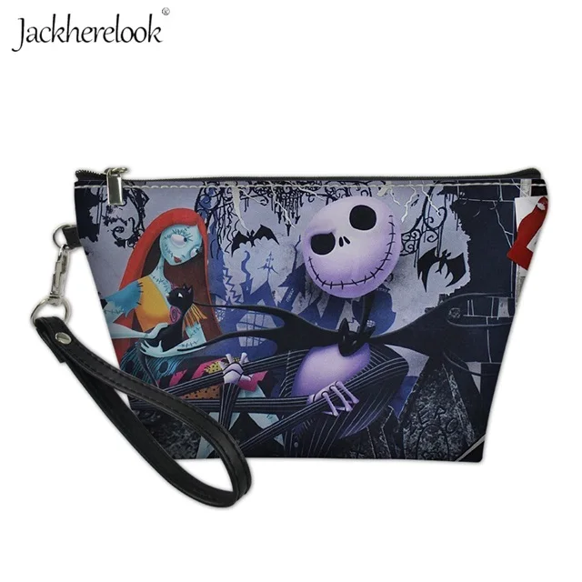 Jackherelook косметичка Для женщин Сумочка, косметичка Повседневное Макияж сумка с принтом "Кошмар перед Рождеством" Путешествия Сумочка-клатч мини кожаная сумка - Цвет: HMM1168Z8