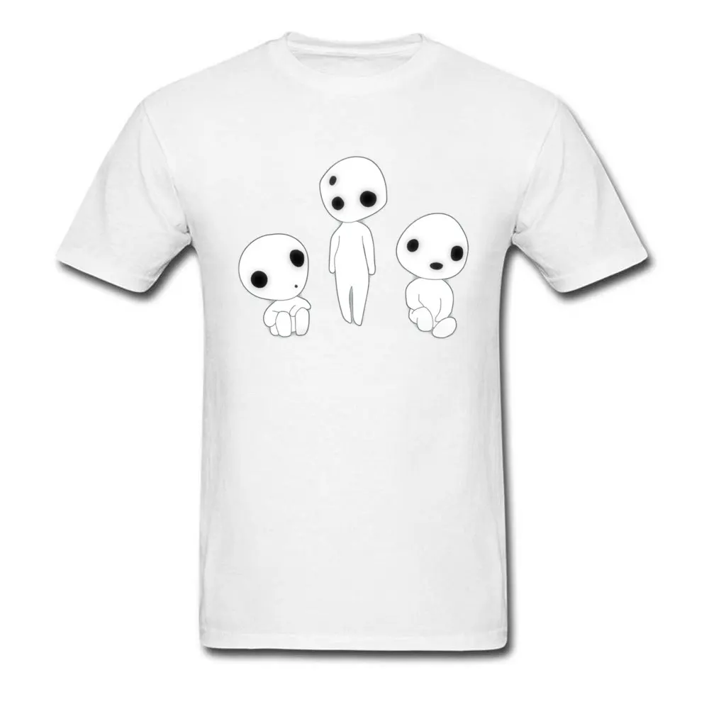Kodamas Tree Spirit T-shirt Mens 100% Cotton Tops Anime Tees Customized Man T Shirts Japan Swag Mononoke Hime Princess |