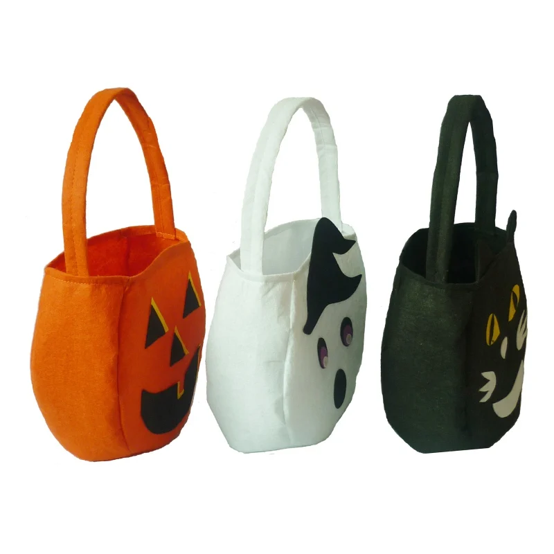 Милый мультфильм Войлок Хэллоуин сумка с ручкой подарок леденец сумки