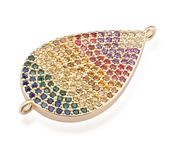 Мм лист капли воды микро проложить cz Циркон кубический цирконий бусины DIY медное