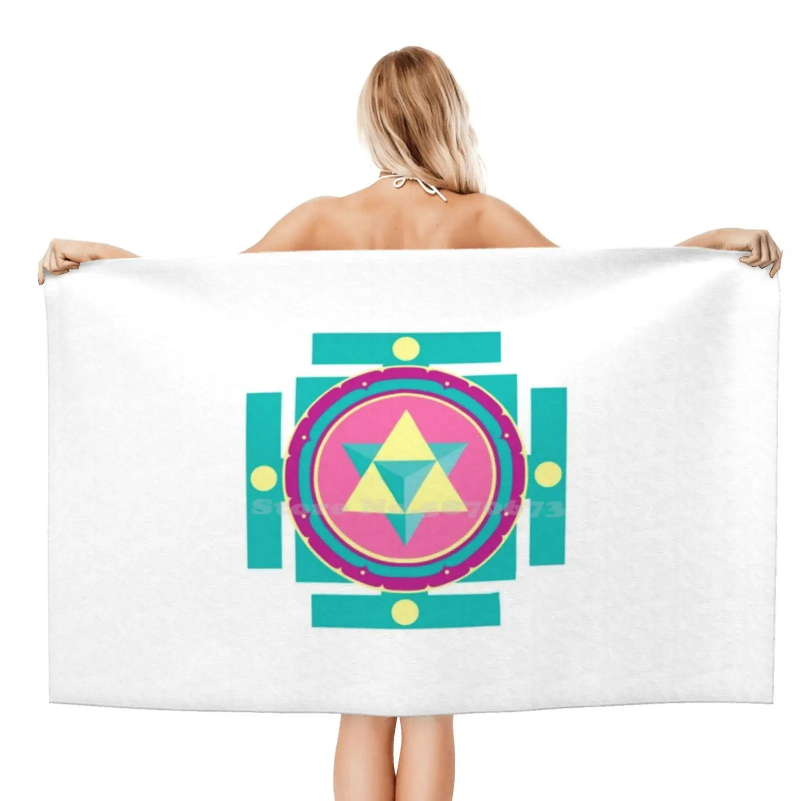 Пляжные полотенца Merkaba с мандалой быстросохнущие спортивные Mer Ka Ba медитация