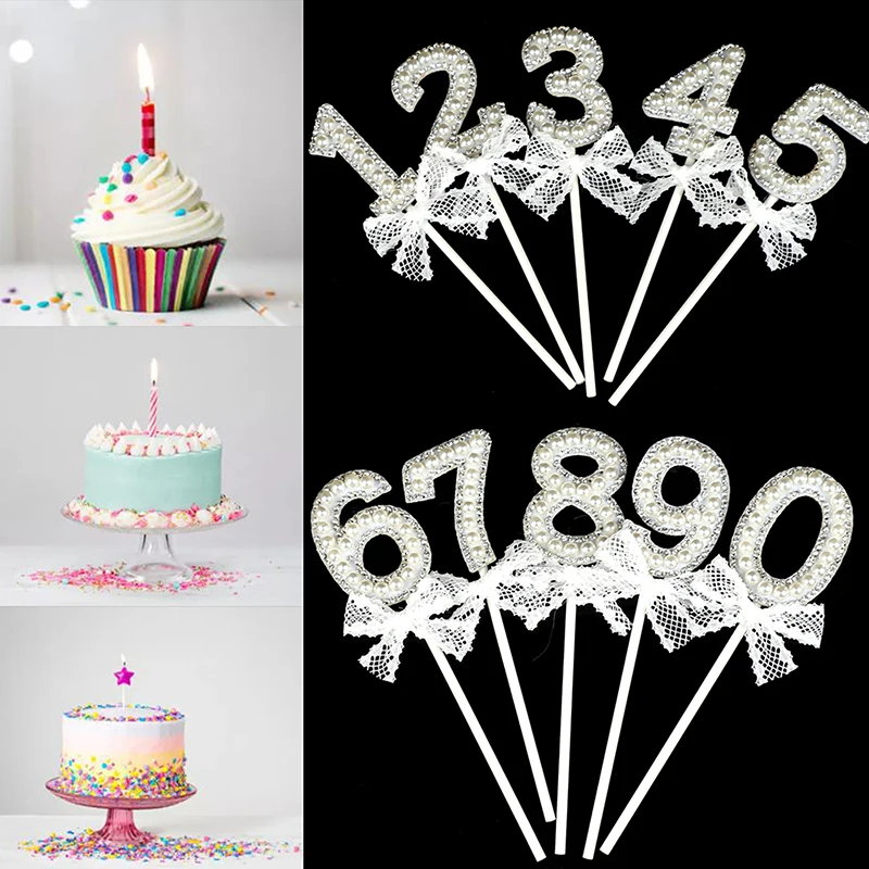

Glitter Rhinestone Number Cake Toppers Birthday Cake Digital Cake Dessert Decor