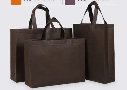 Dark Coffee Wholesale Free Custom Non Woven Shopping Bag Polypropylene Promotional Bags Printing - Цвет: Dark Coffee