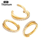 F136 титановый пирсинг Цирконий кольцо высокий сегмент кликер перегородка пирсинг для носа ушной хрящ серьги-Ги спирали пирсингсептум титан
