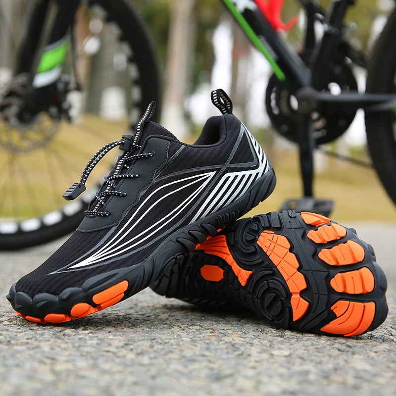 

Men Breathable Outdoor Road Bike Cycling Shoes Soft Non-slip Hiking Shoes Big45 46 Lightweight Shock Absorption Sports Shoes Men