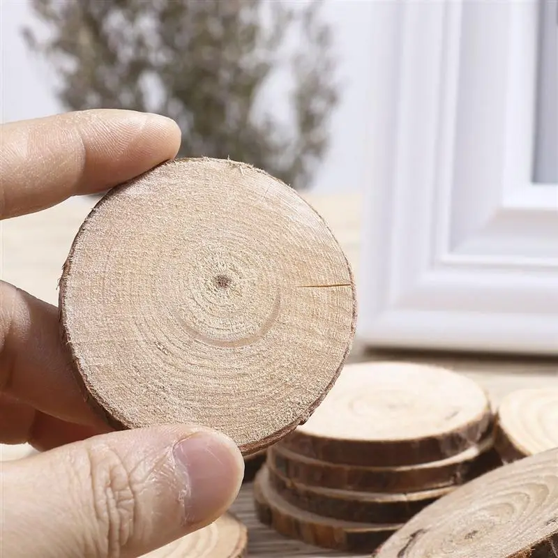 VORCOOL 20 шт 5 6 см деревянные срезы бревен диски для DIY ремесла свадебные центральные