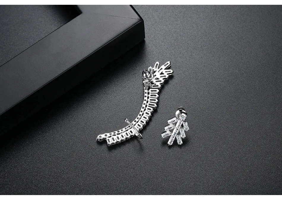 Модные ювелирные изделия цветные циркониевые серьги гипоаллергенные с