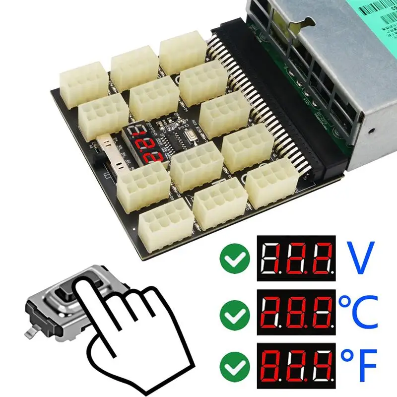 Совершенно новый адаптер питания ATX 13x 6/8Pin 1200 Вт плата 12 В карта преобразователя