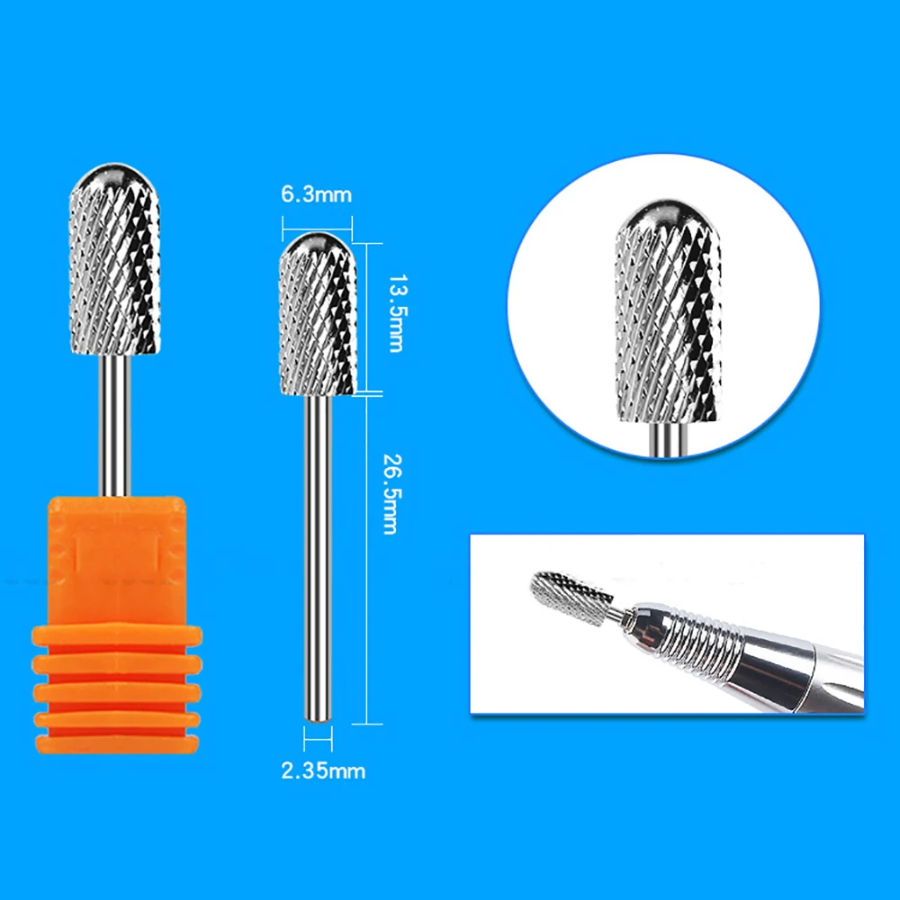 Вольфрамовая стальная Шлифовальная головка для ногтей одинарная оптическая