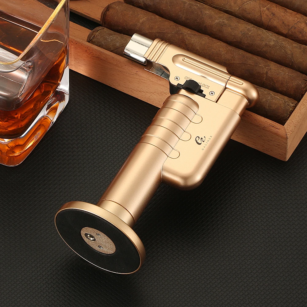 

Galiner Cigar Accessories Blue Flame Lighter Outdoor For Butane Gas Lighters Torch Punch Tools Gadgets With Gift Box
