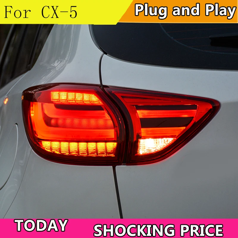 

Автомобильный Стайлинг для Mazda CX-5 CX5 2013 3014 хвост свет, светодиодные задние фонари LED DRL стояночный тормоз сигнальный фонарь указателя поворота стоп-сигнала руководство