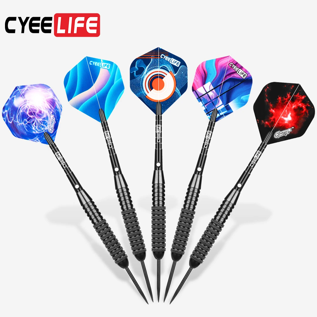 CyeeLife 26 Gram Darts steel tip with Dart bag&ampExtra Standard Flights&ampPlastic accessory Hourse set 3Packs | Спорт и