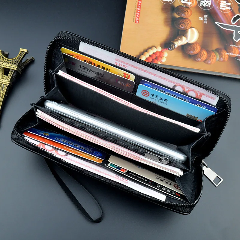 2020 new crocodile pattern wallet men long zipper wallet clutch business large capacity wallet mobile phone bag