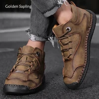 golden sapling retro mens boots comfortable casual shoes soft rubber leisure winter tooling boot vintage classic men footwear
