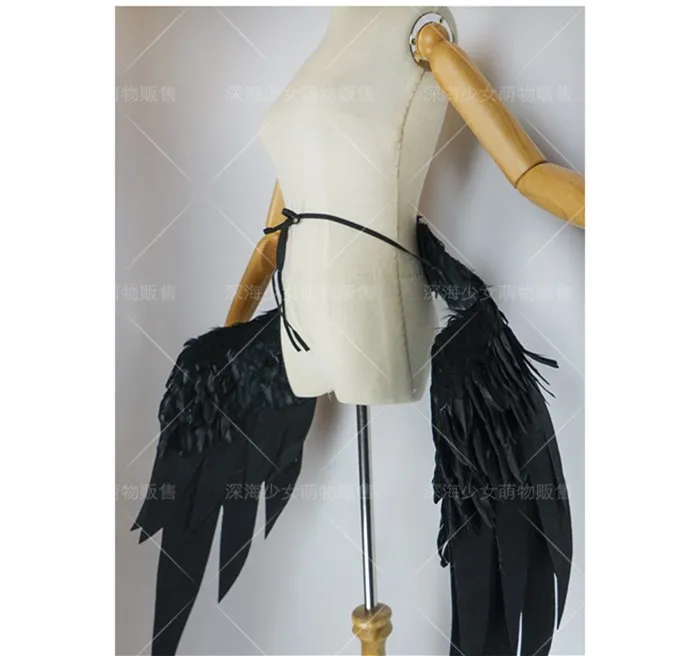 Искусственные крылья для косплея черные большие аксессуары костюма Хэллоуина