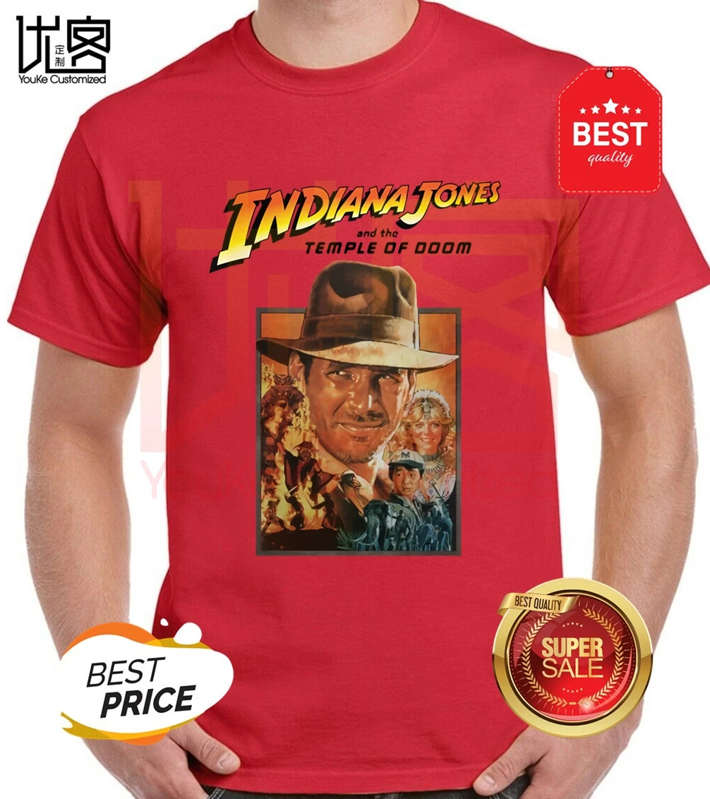 2020 Raiders of the Lost Ark movie t shirt men's women's 100% cotton short sleeves tops tee printed Crewneck casual t-shirt | Мужская