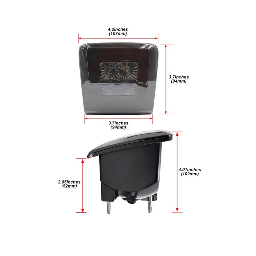 Темно-красные линзы 3-в-1 светодиодный красный стоп-светильник задний