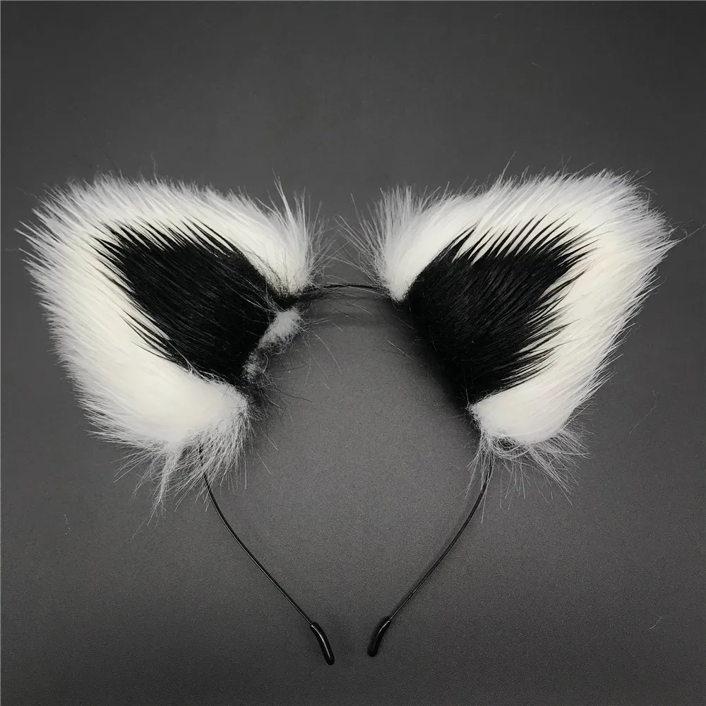 Ботики для костюмов vacaloid двойной Цвет плюшевые заколка с кошкой в стиле служанки