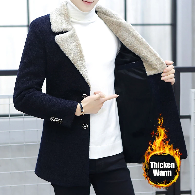 Мужская осенне-зимняя повседневная хлопковая теплая верхняя одежда плотная