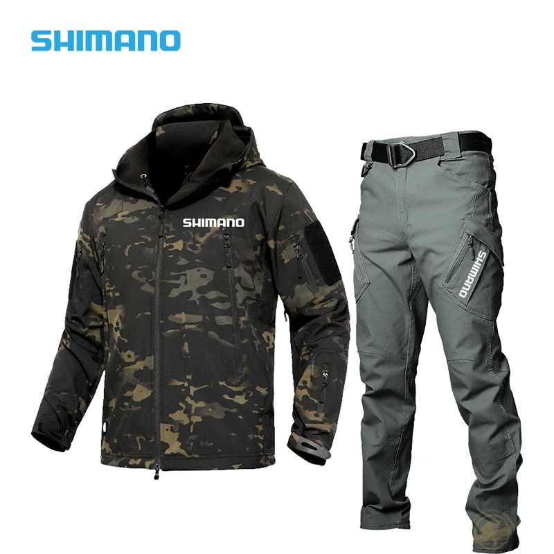 

Мужские осенне-зимние рыболовные куртки SHIMANO, высококачественные спортивные костюмы для рыбалки, уличный кемпинг, Спортивная камуфляжная о...