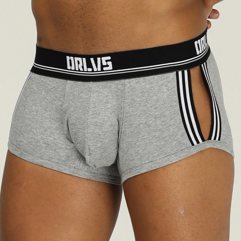 ORLVS Брендовое Мужское нижнее белье мужские сексуальные боксеры cueca masculina дышащие Ropa Interior hombre мужские трусы-боксеры calzoncillo hombre