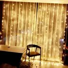 СВЕТОДИОДНАЯ Гирлянда-сосулька 3x36x3 м, Рождественская сказочная гирлянда, уличная Гирлянда для дома на свадьбу вечерние ринку, занавеску, украшение для сада