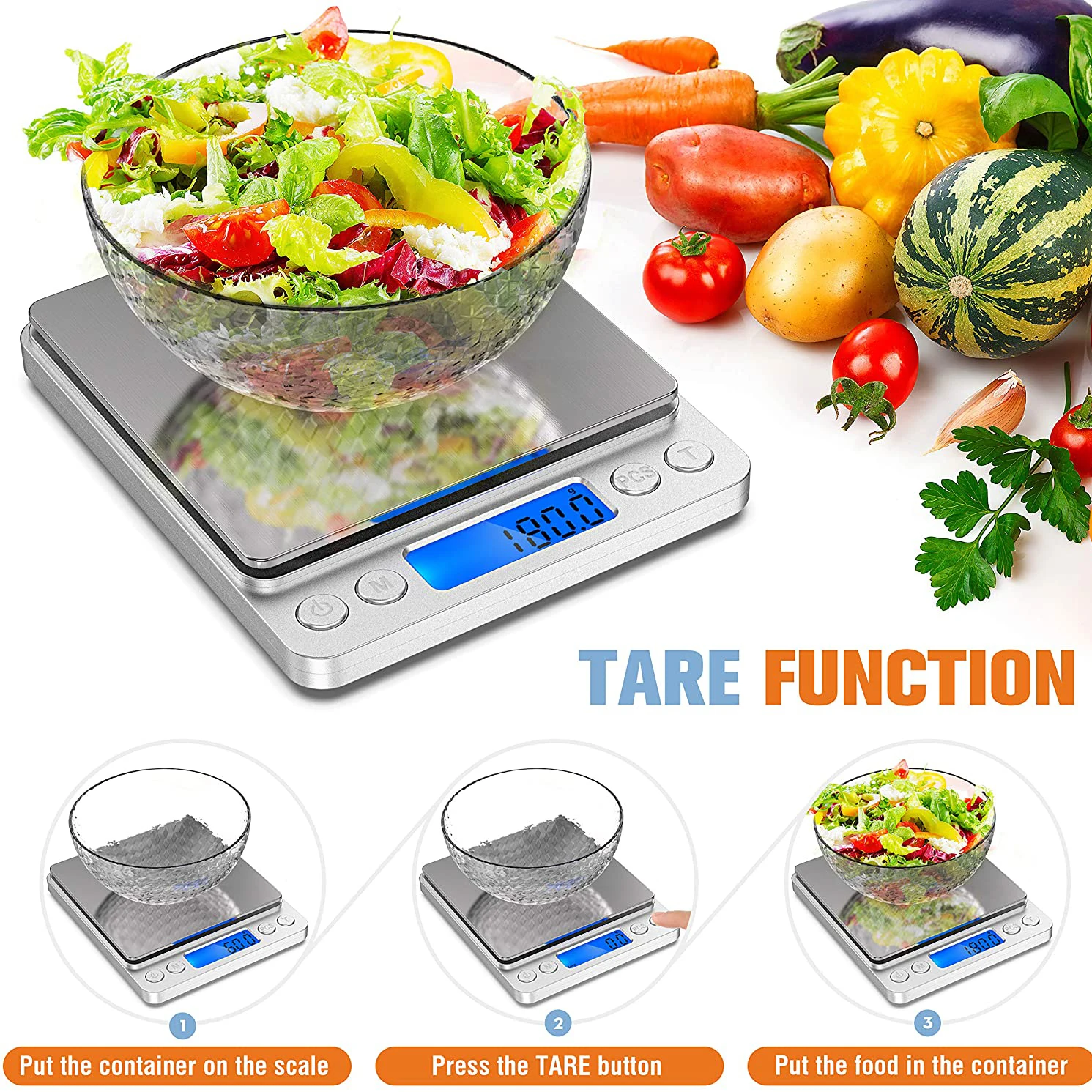 

500/0.01g 3000g/0.1g Mini Portable Electronic Digital Scale Pocket Jewelry Gram Scales Precision Scale Food Kitchen Scale