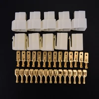 5pcs male female cable terminal plug kits motorcycle ebike car 6 3mm 3 pin automotive electrical wire connector