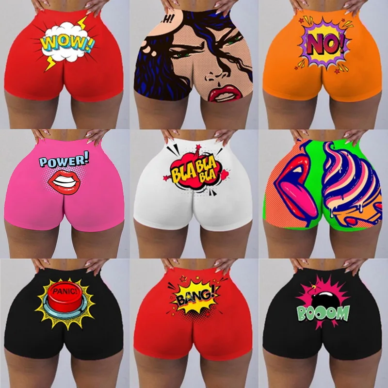 Новые летние женские шорты с высокой талией Сексуальные облегающие Женские