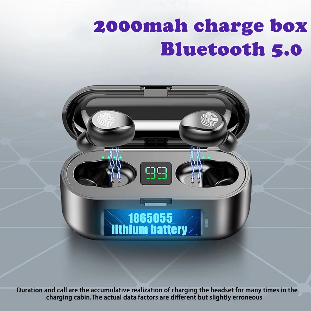 Беспроводные bluetooth-наушники F9 Спортивные наушники Bluetooth 5 0 TWS беспроводная