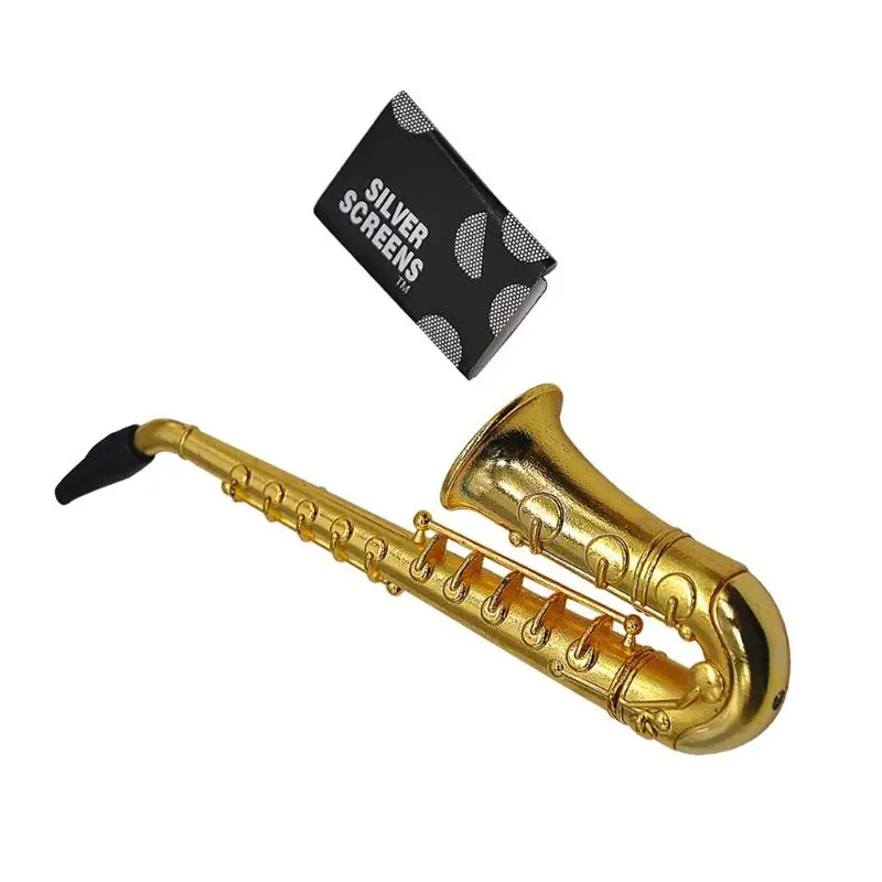 Уникальный мини-саксофон портативные курительные трубки металлические модели